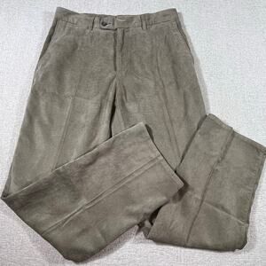 Peter Millar Men’s 33 Tan NanoLuxe Corduroy Pants Classic Fit Luxury Golf Wear